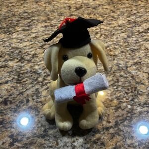 Raising Cane's Grad Cane Graduation Dog Plush Yellow Lab 2025 Collector's Item